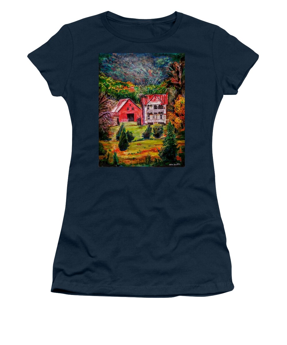 Judge Ellis Home Women's T-Shirt featuring the painting Judge Ellis Home by Mike Benton