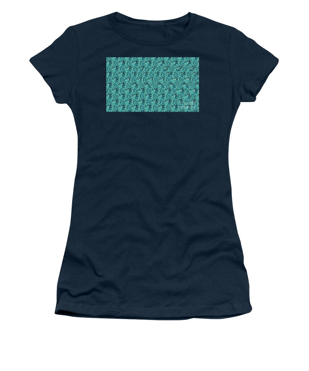 Stereogram Women's T-Shirt featuring the digital art Jumping Dolphin Stereogram by JMarP