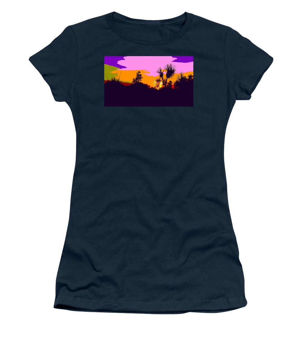 Sunrise Women's T-Shirt featuring the photograph Kakadu Sunrise #3 - Pop Art by Lexa Harpell
