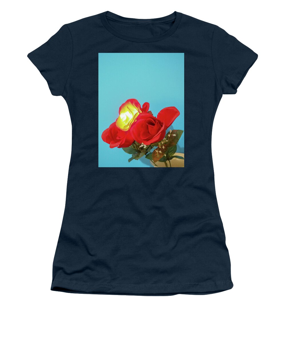 Flower Women's T-Shirt featuring the photograph Lighted Rose by C Winslow Shafer