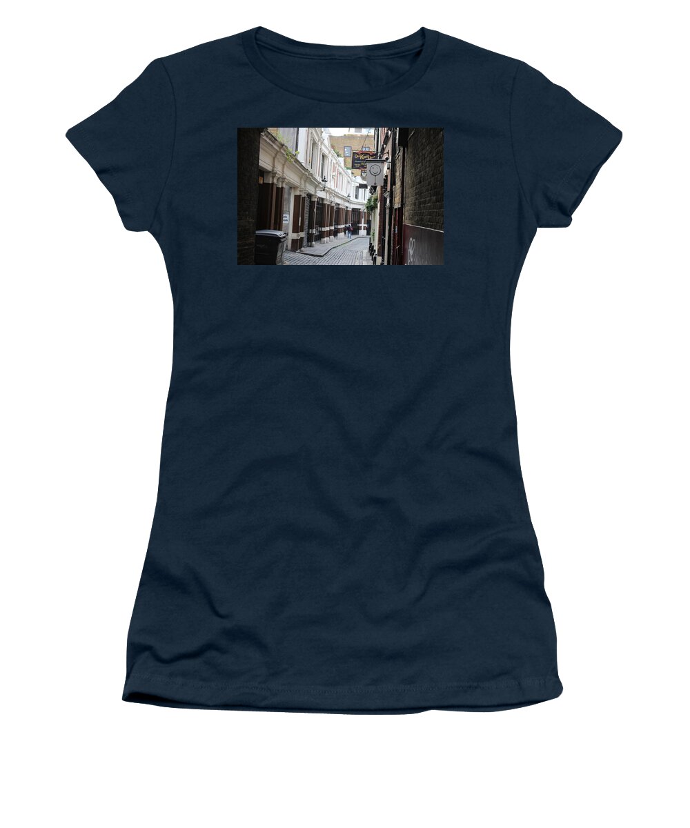 London Women's T-Shirt featuring the photograph London Alley by Laura Smith