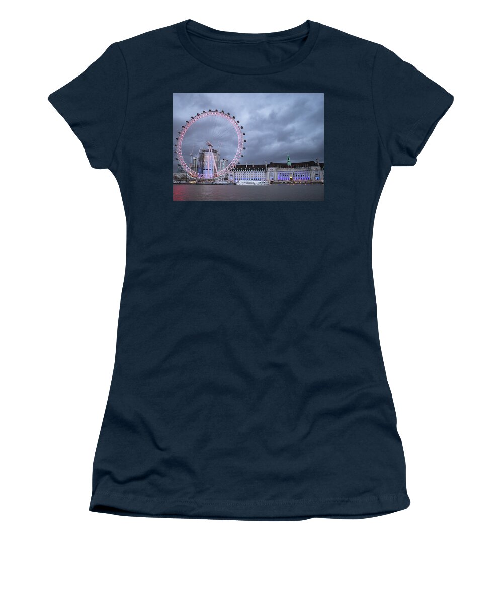 Tourism Women's T-Shirt featuring the photograph London Eye by Laura Hedien