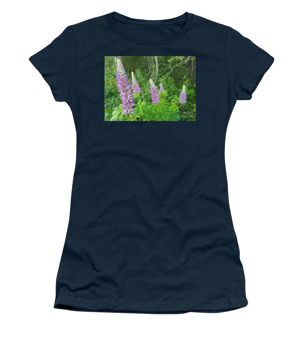 Lupins Women's T-Shirt featuring the photograph Lupins by Michael Graham