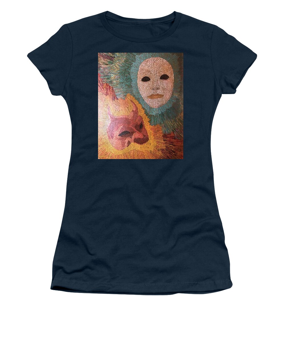 Lust Women's T-Shirt featuring the painting Lust by DLWhitson