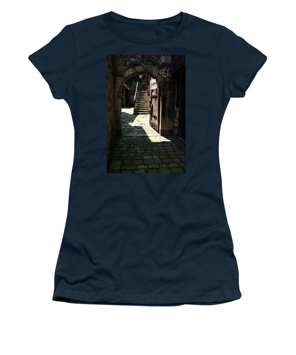  Harbor Women's T-Shirt featuring the photograph Medieval Streets by Aidan Moran