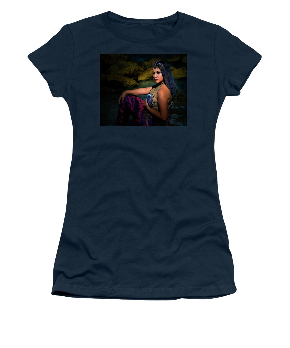 Mermaid Women's T-Shirt featuring the photograph Mermaid pose by Keith Lovejoy