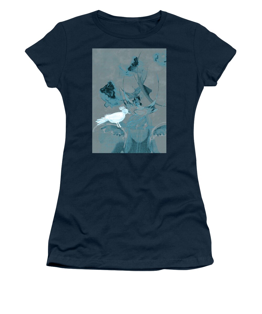 Landscape Women's T-Shirt featuring the digital art Mirrors of Spirit by Alexandra Vusir