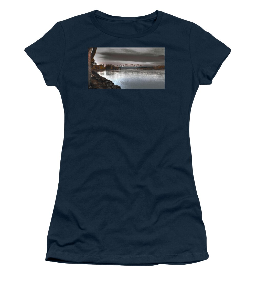 Mississippi Women's T-Shirt featuring the photograph Mississippi Calm by Phil S Addis