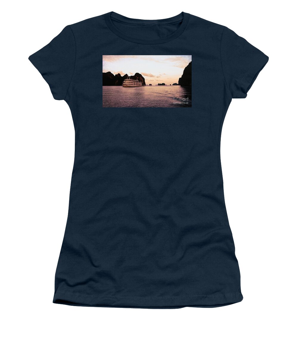 Vietnam Women's T-Shirt featuring the photograph Mixed Tones Gulf of Tonkin Au Co Cruise by Chuck Kuhn