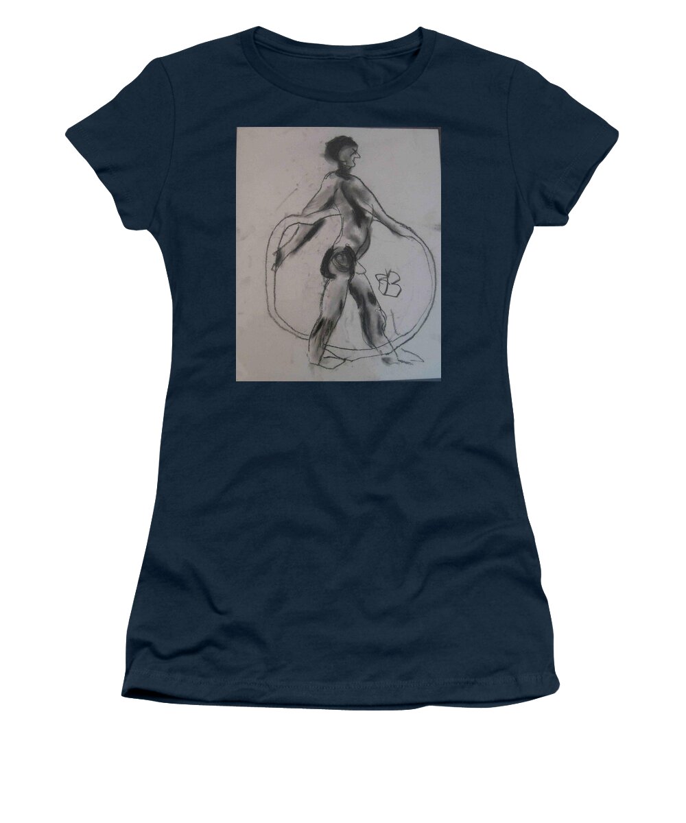  Women's T-Shirt featuring the drawing model named Guy by AJ Brown