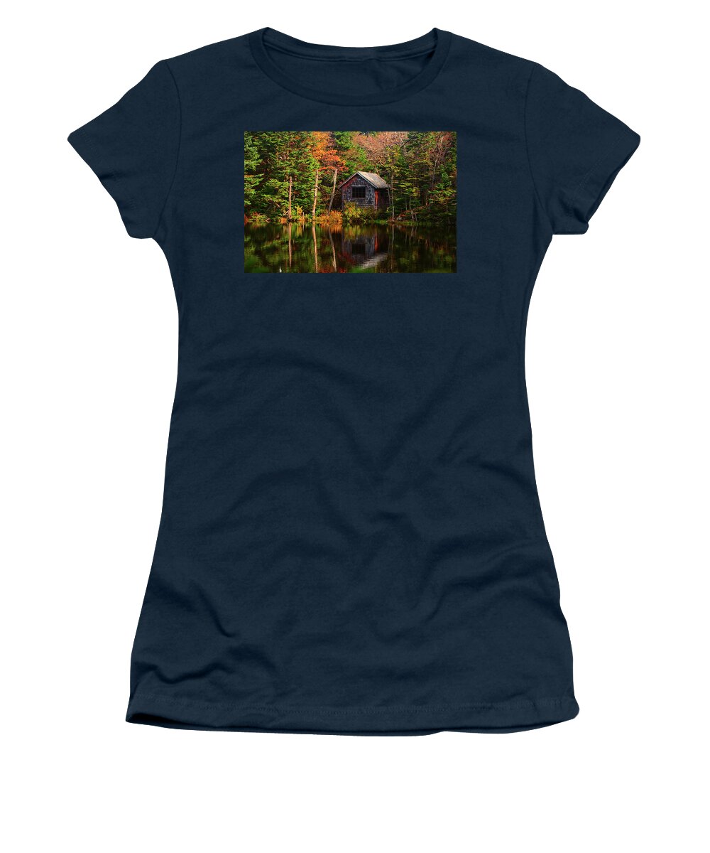 Mount Greylock Cabin Women's T-Shirt featuring the photograph Mount Greylock Cabin by Raymond Salani III