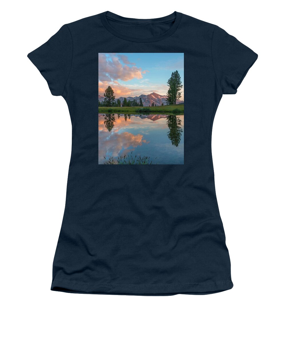 00574864 Women's T-Shirt featuring the photograph Mt. Dana Reflection, Tioga Pass #4 by Tim Fitzharris