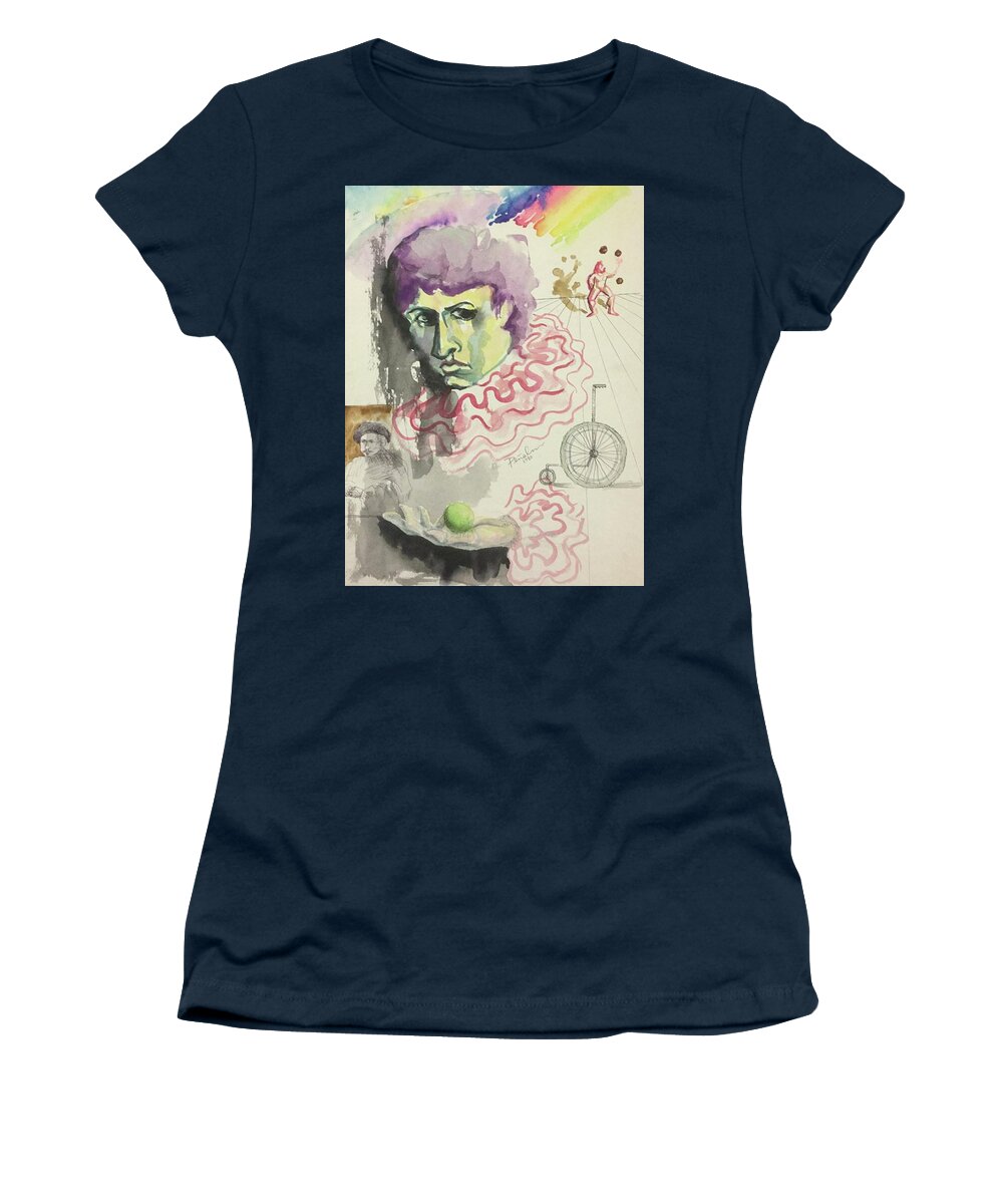 Ricardosart37 Women's T-Shirt featuring the painting Muse by Ricardo Penalver deceased