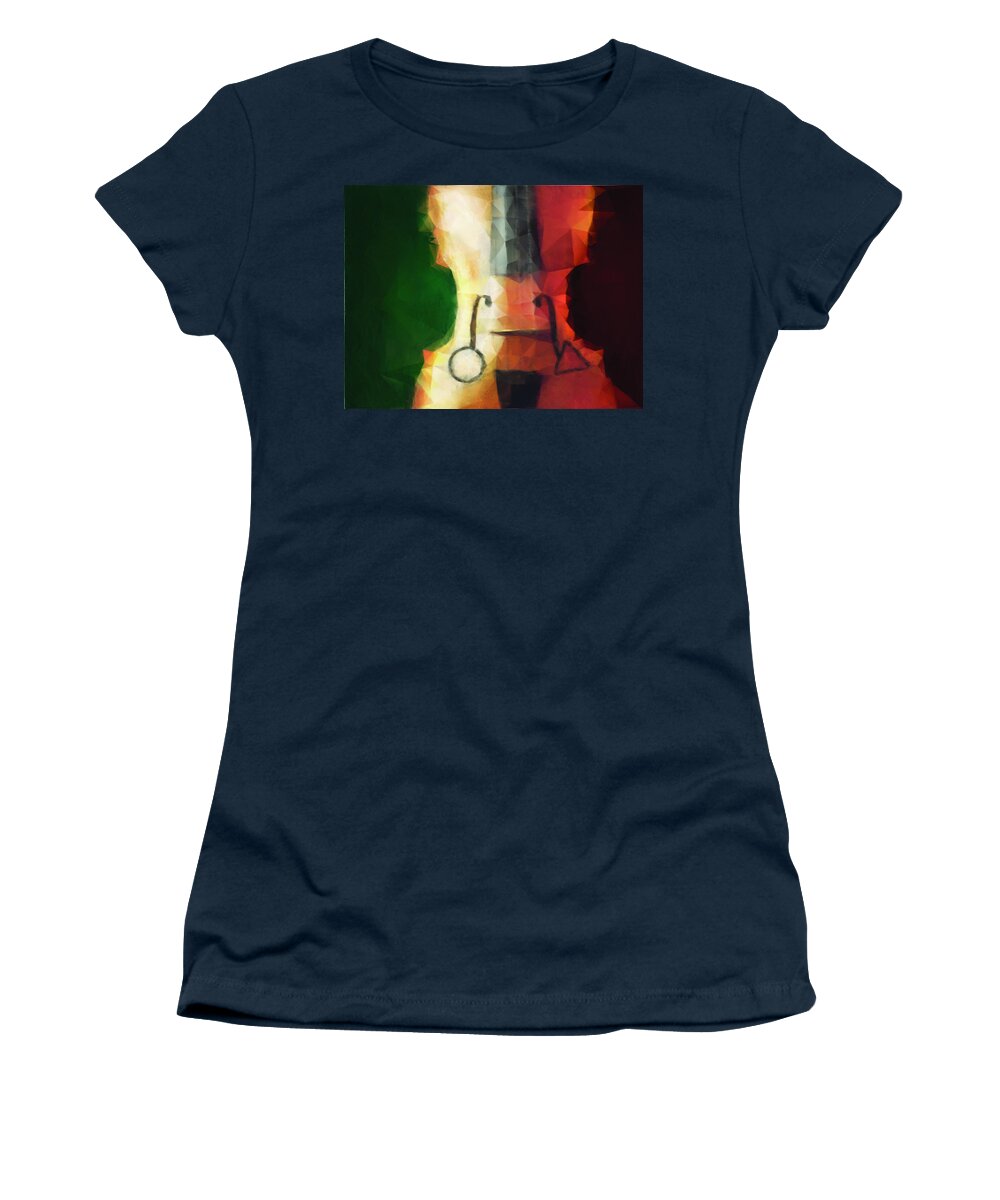 Muse Women's T-Shirt featuring the painting Muse by Vart Studio