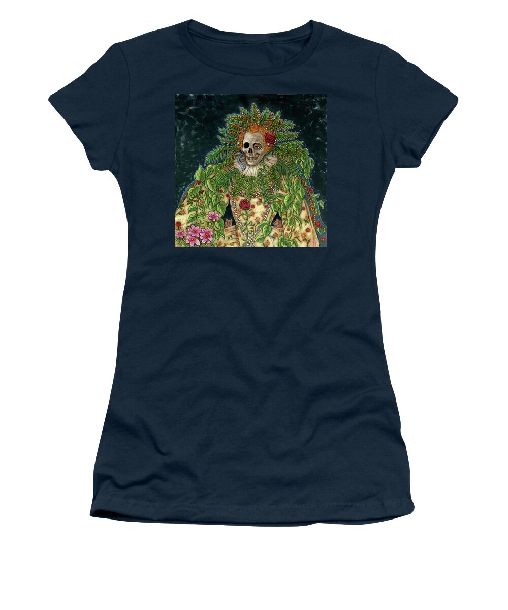 Death Women's T-Shirt featuring the painting My End is My Beginning by Holly Wood