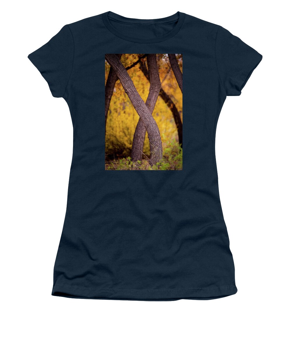 Cottonwood Tree Women's T-Shirt featuring the photograph Nature's Font by Jeff Phillippi