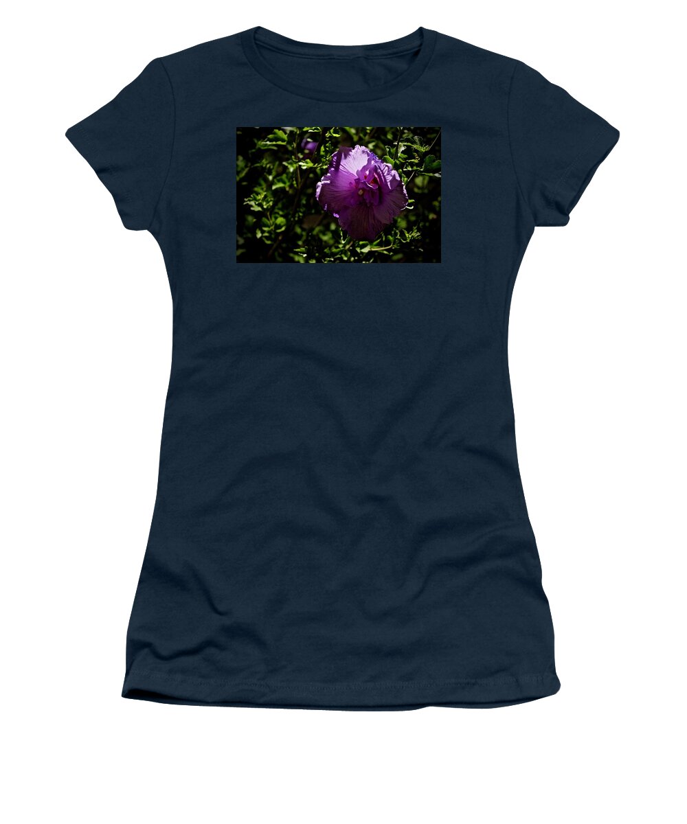 Night Women's T-Shirt featuring the photograph Night Light Floral by Kathy Chism
