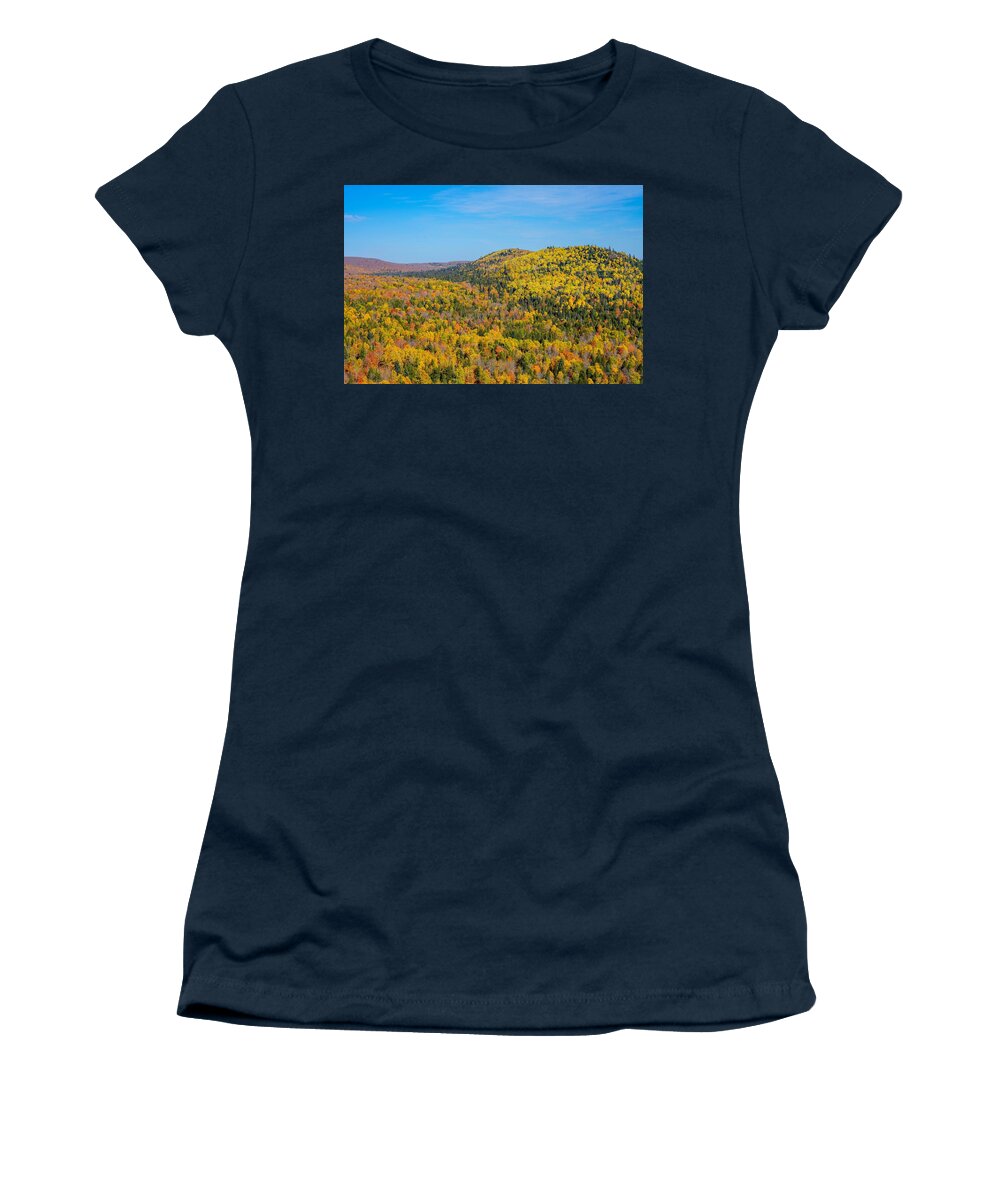 Panorama Women's T-Shirt featuring the photograph Oberg Mountain in Autumn by Susan Rydberg