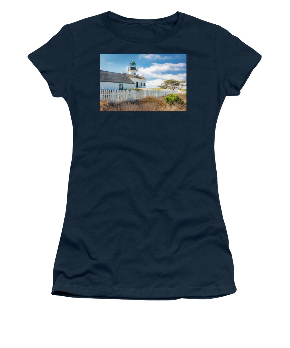 Cabrillo National Monument Women's T-Shirt featuring the photograph Old Point Loma Lighthouse - Photographic by Peter Tellone