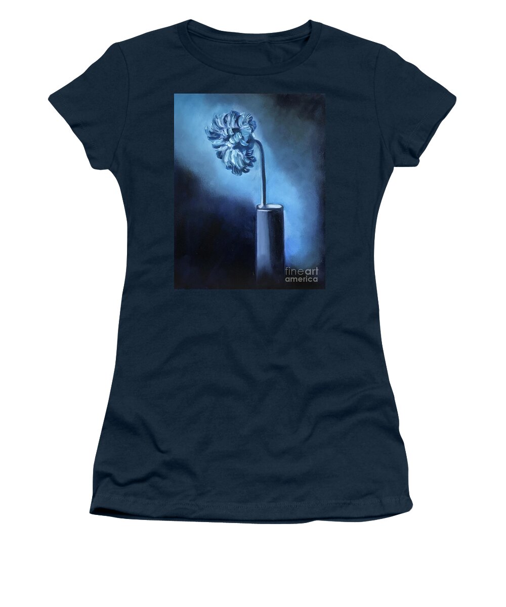 Original Art Work Women's T-Shirt featuring the painting Original - Loving the Blues by Theresa Honeycheck