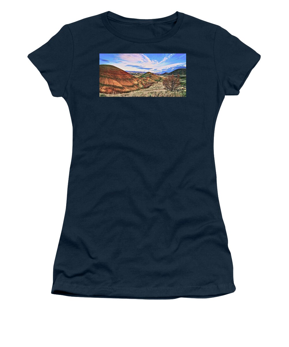 Painted Hills Women's T-Shirt featuring the photograph Oregon Painted Hills Before Dawn by John Christopher