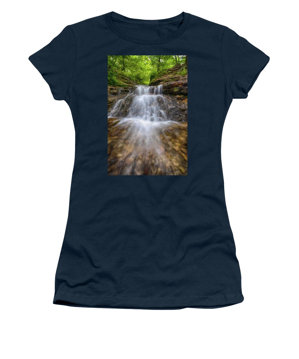 Baraboo Women's T-Shirt featuring the photograph Parfreys Glen by Brad Bellisle