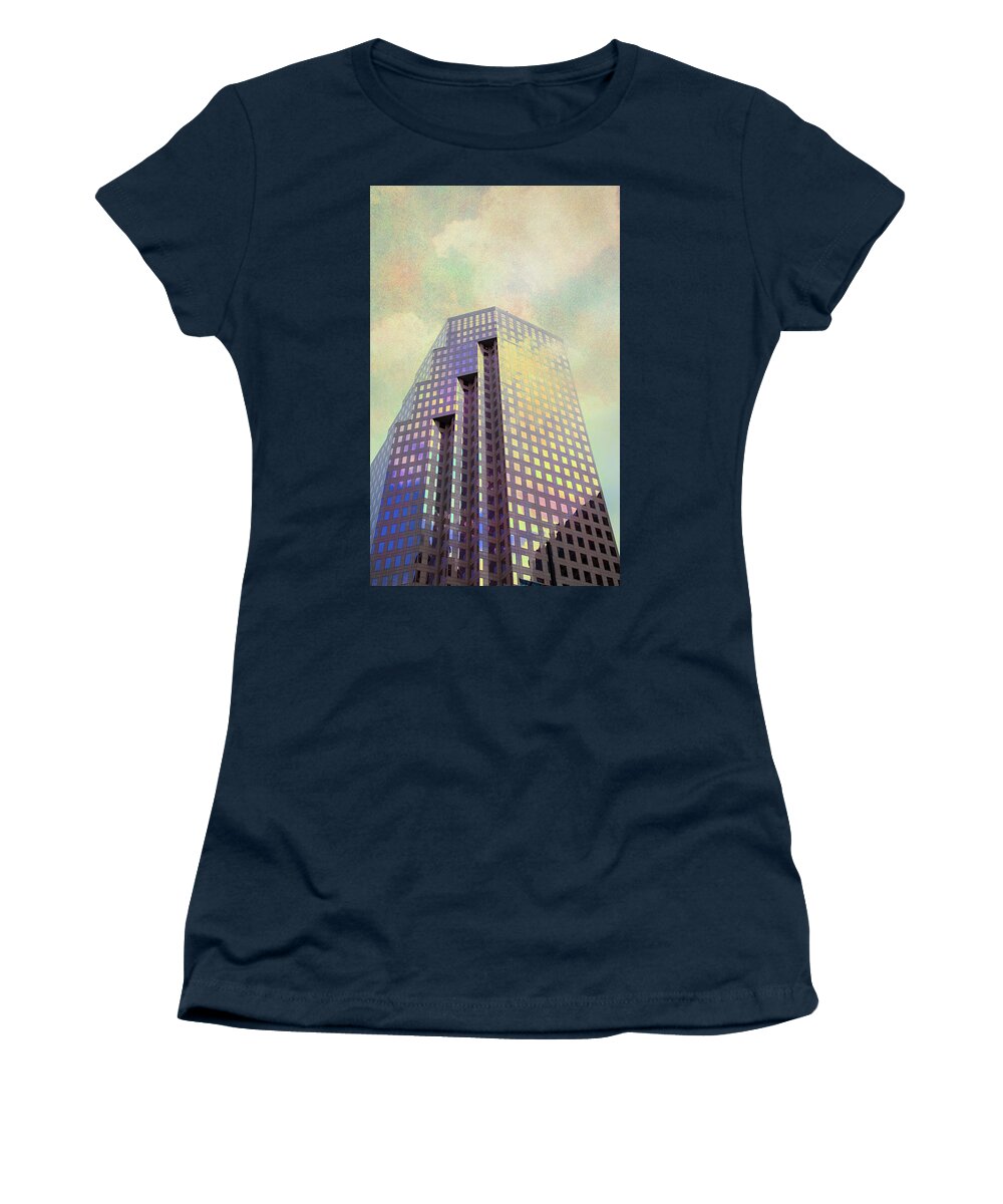 Elevated Women's T-Shirt featuring the photograph Park Place - Vancouver by Theresa Tahara