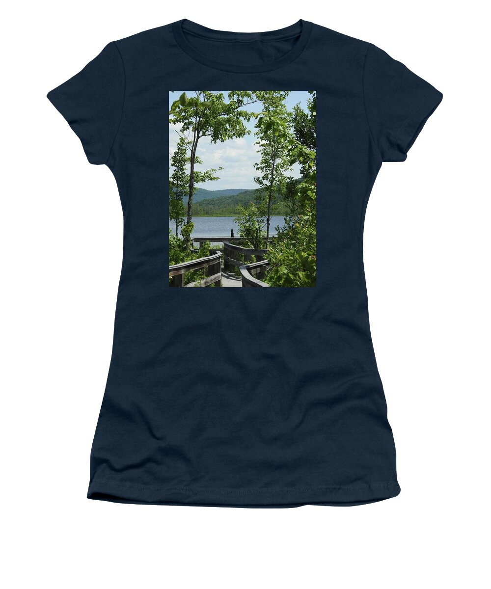 Path Women's T-Shirt featuring the photograph Path To Peace by Kathy Chism