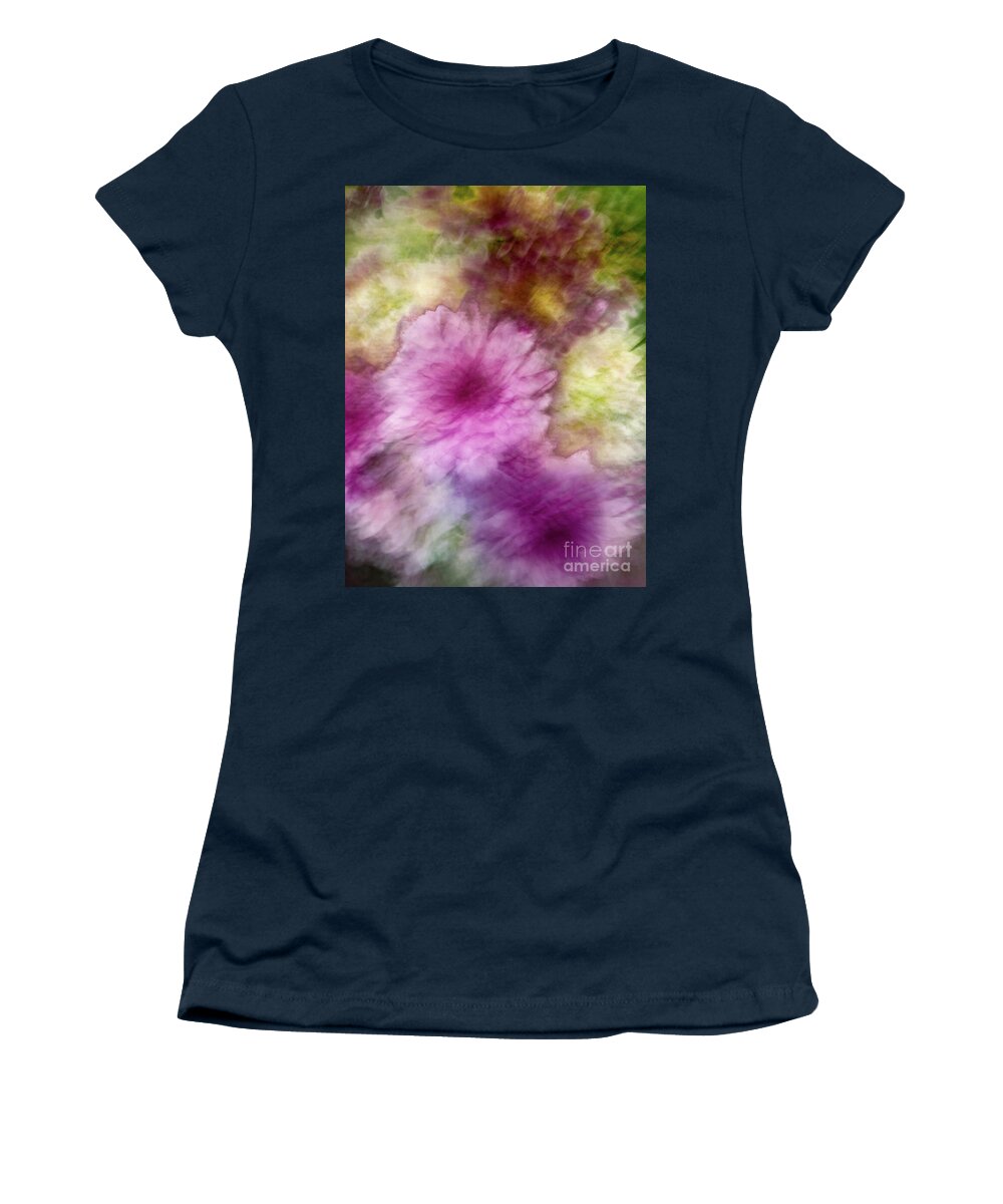Abstract Women's T-Shirt featuring the photograph Pink flower abstract by Phillip Rubino