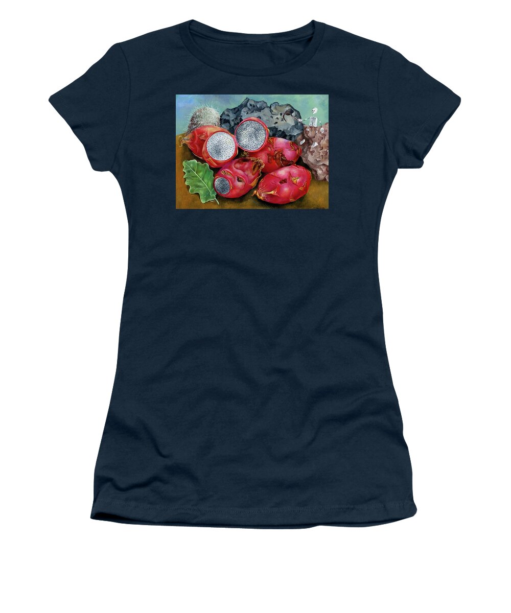 Frida Kahlo Women's T-Shirt featuring the painting Pitahayas by Frida Kahlo