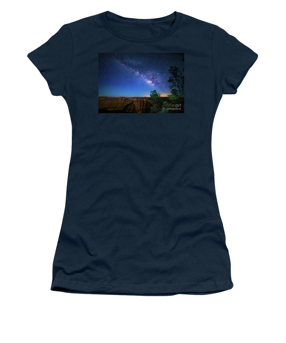 America Women's T-Shirt featuring the photograph Point Sublime Milky Way by Inge Johnsson