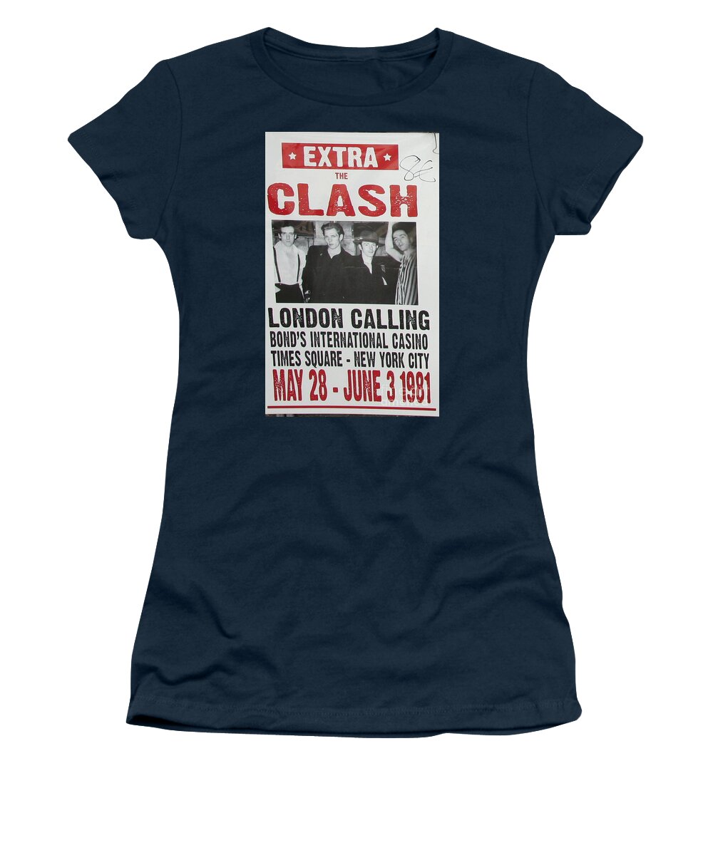 Pop Art Women's T-Shirt featuring the photograph POP ART Poster The Clash 1981 by Chuck Kuhn