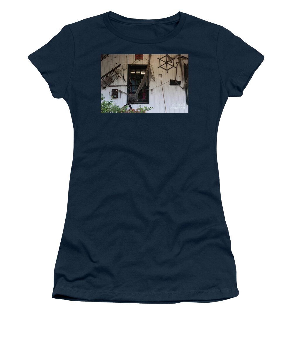 Linda Page's Thieves Market Women's T-Shirt featuring the photograph Porch Things by Dale Powell