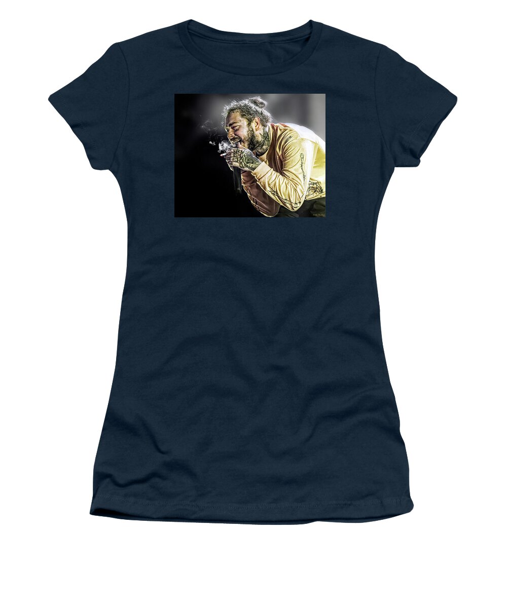 Post Malone Women's T-Shirt featuring the digital art Post Malone by Mal Bray