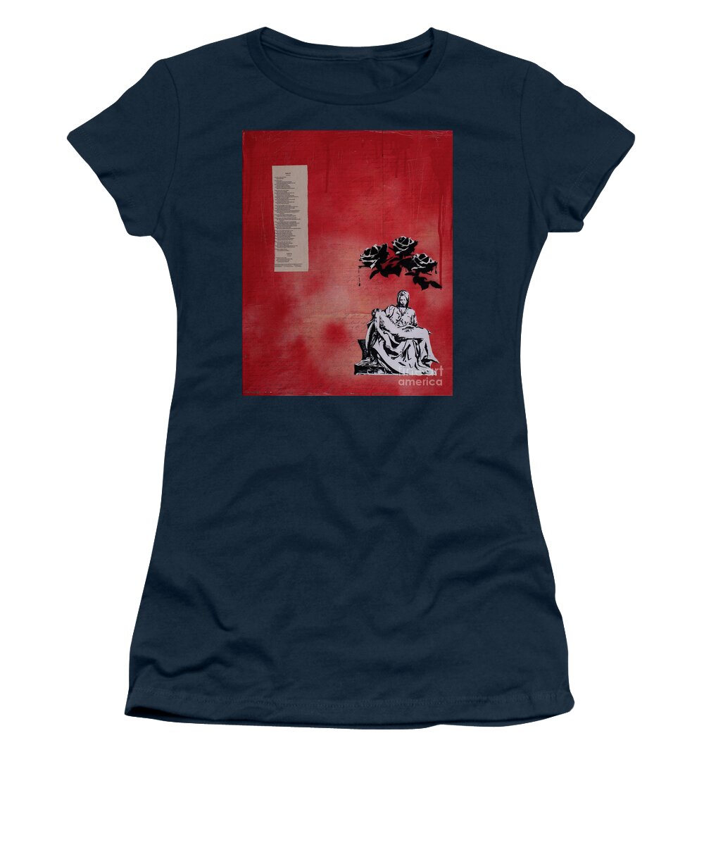 Women's T-Shirt featuring the mixed media Psalm 25 by SORROW Gallery