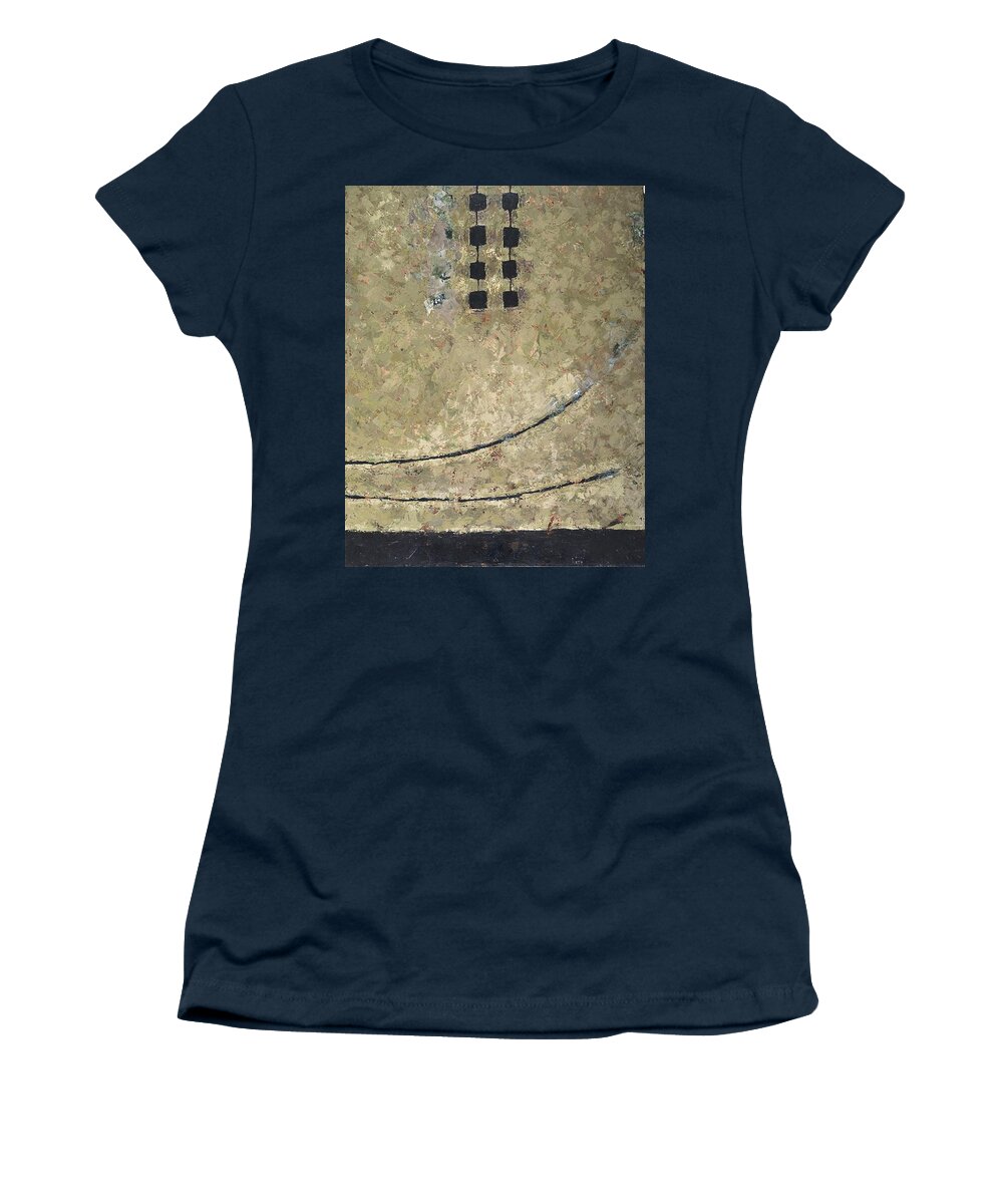 Landscape Women's T-Shirt featuring the painting Trying to Recall by Janet Zoya