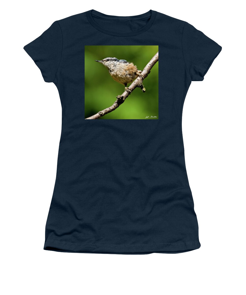 Animal Women's T-Shirt featuring the photograph Red Breasted Nuthatch by Jeff Goulden