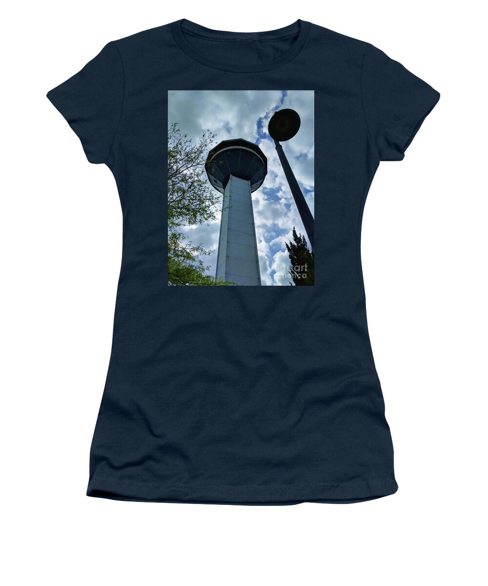 Towering Women's T-Shirt featuring the photograph Restaurant in the Clouds by Roberta Byram