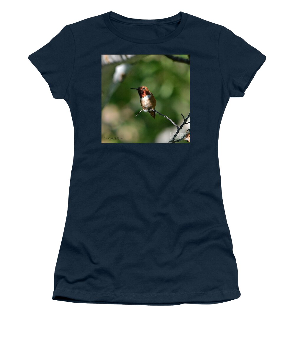 Hummingbird Women's T-Shirt featuring the photograph Resting Rufous by Dorrene BrownButterfield