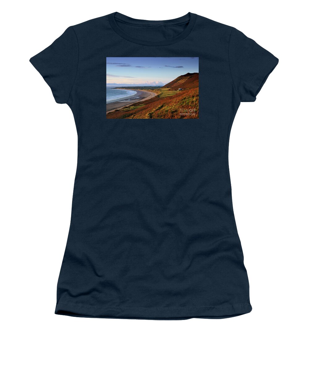 Rhossili Bay Women's T-Shirt featuring the photograph Rhossili by Minolta D