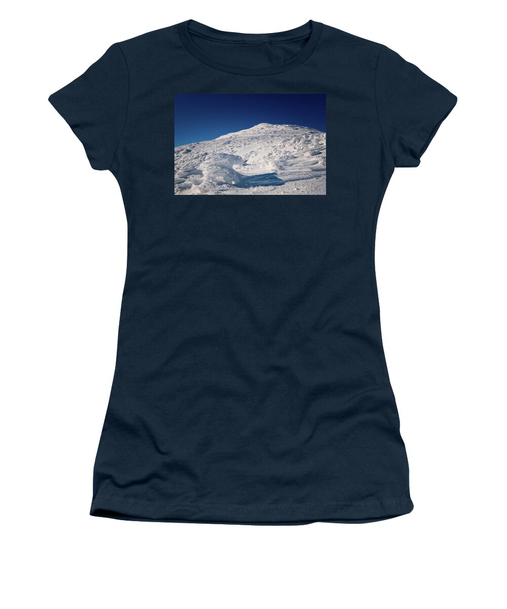 New Hampshire Women's T-Shirt featuring the photograph Rime and Snow, and Mountain Trolls. by Jeff Sinon