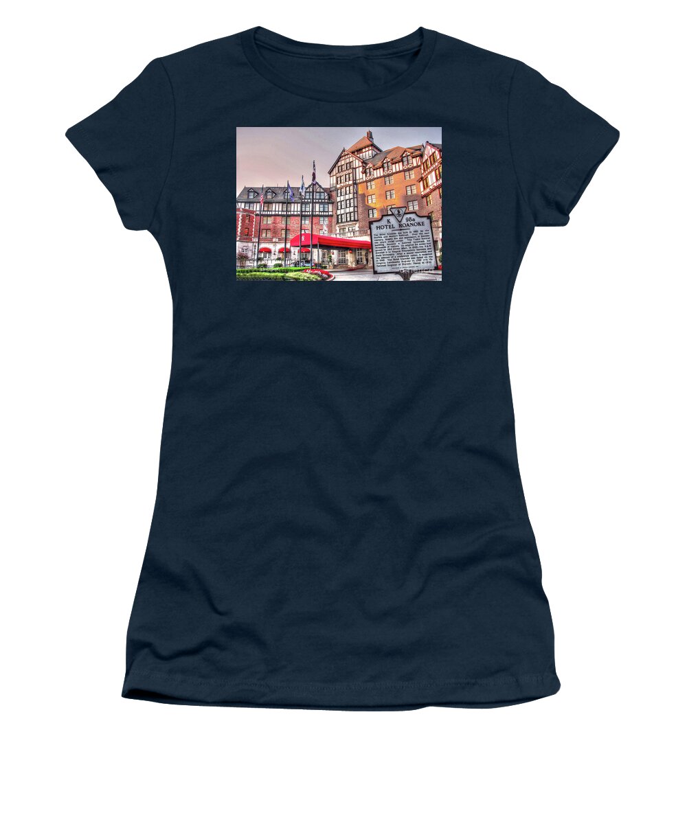 Print Women's T-Shirt featuring the photograph Roanoke VA Virginia - Hotel Roanoke by Dave Lynch