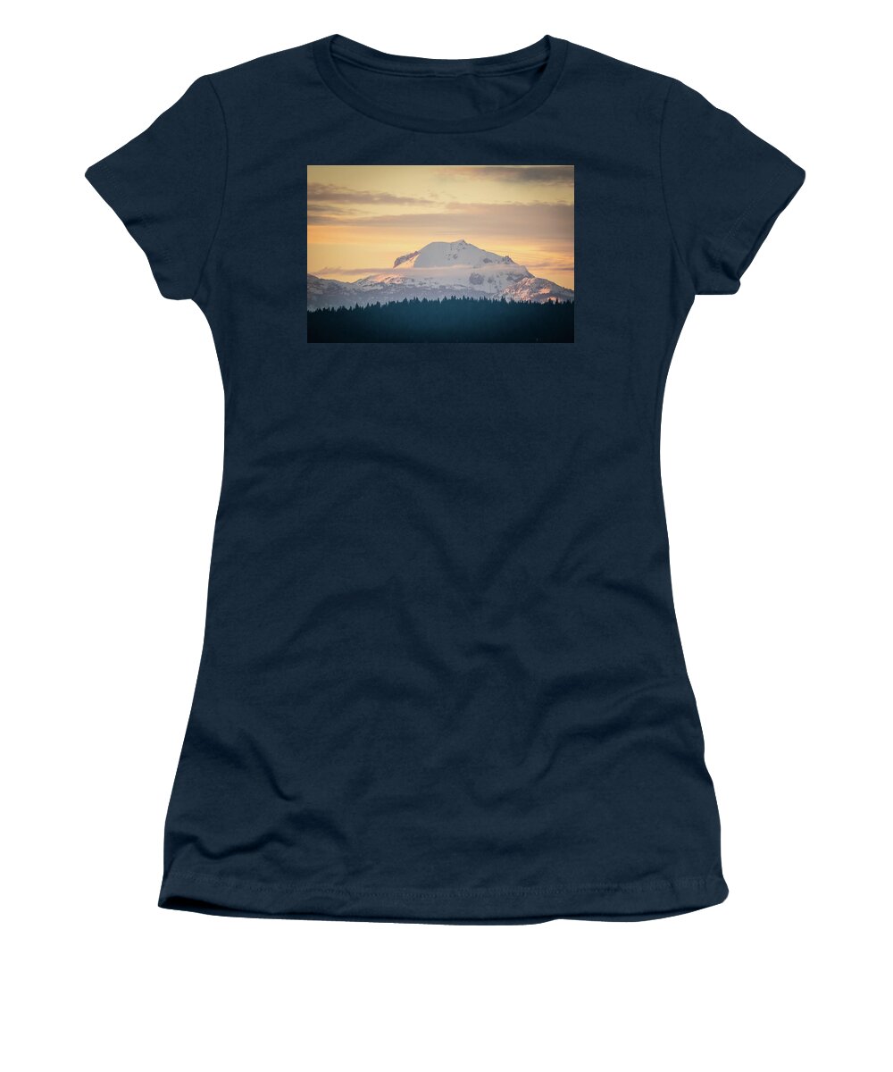 Lassen Peak Women's T-Shirt featuring the photograph Rocky cathedrals that reach to the Sky by Jan Davies
