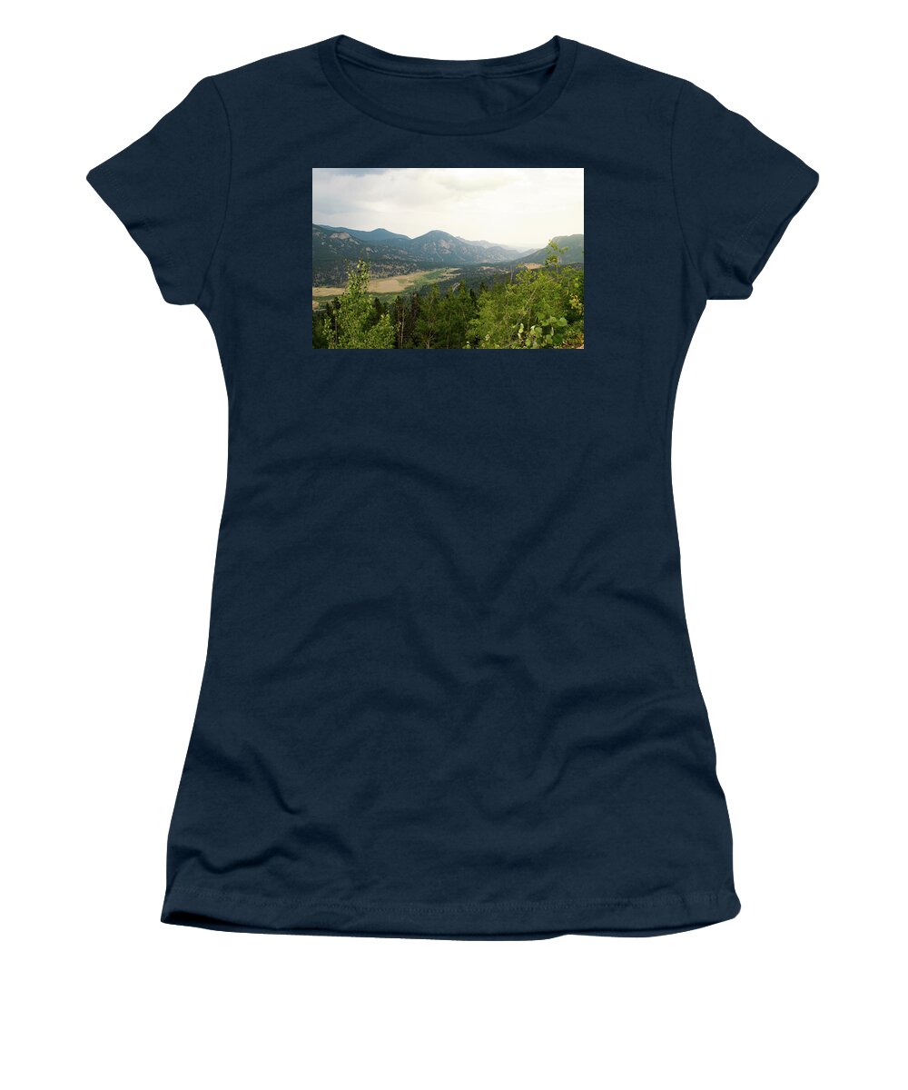 Mountain Women's T-Shirt featuring the photograph Rocky Mountain Overlook by Nicole Lloyd