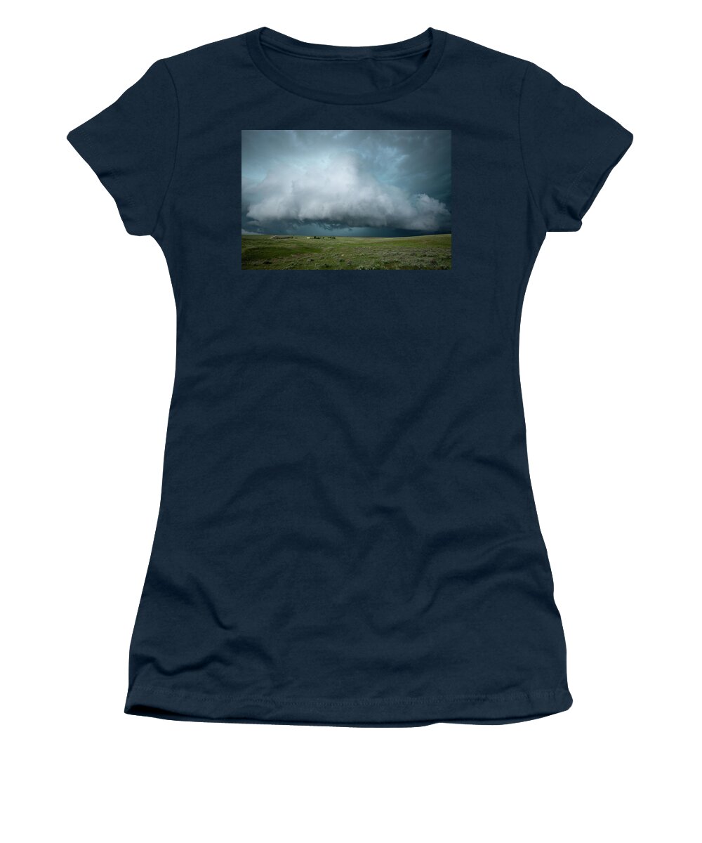 Storm Women's T-Shirt featuring the photograph Rolling Storm by Wesley Aston