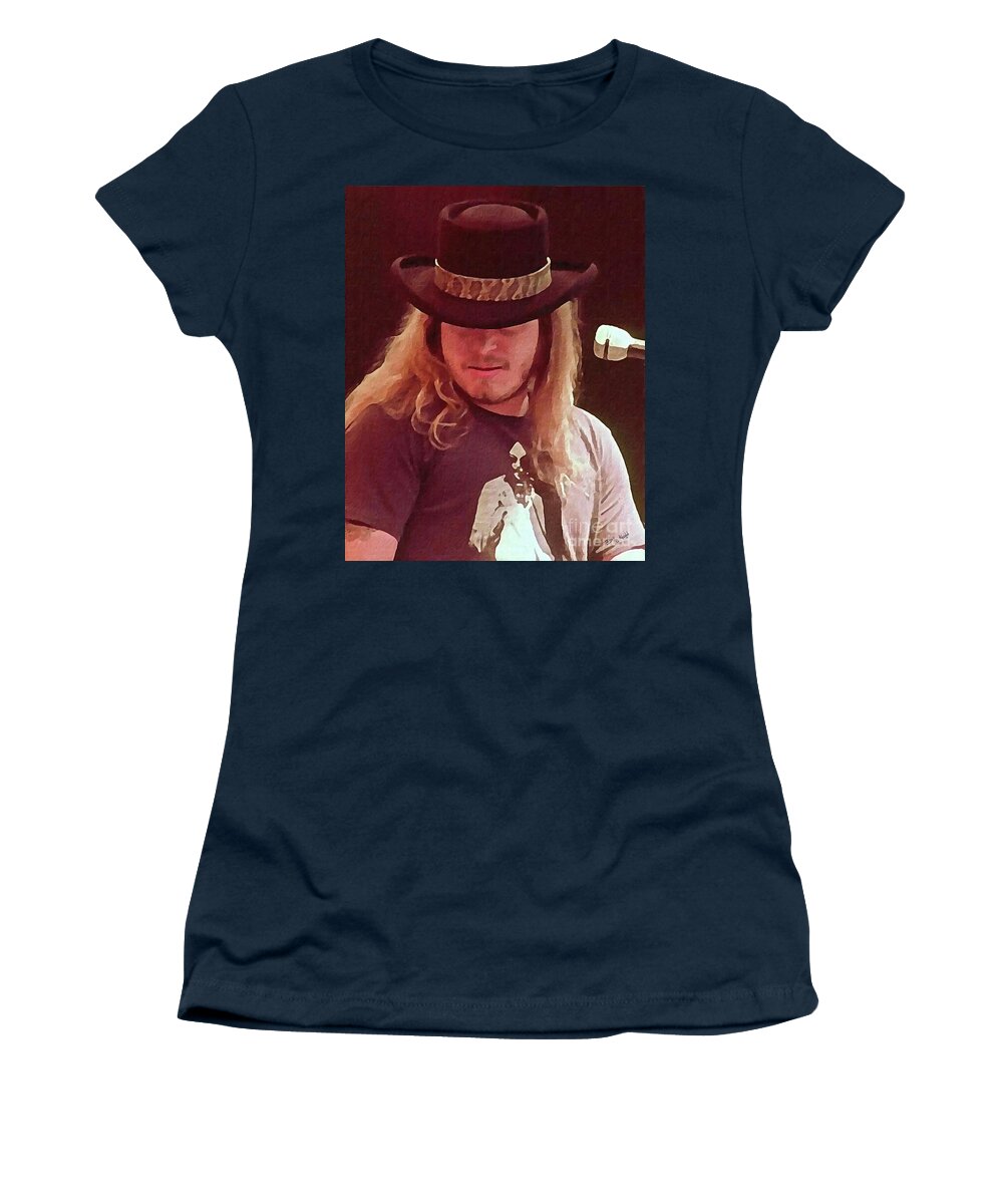 Lynyrd Women's T-Shirt featuring the photograph Ronnie Van Zant by Billy Knight