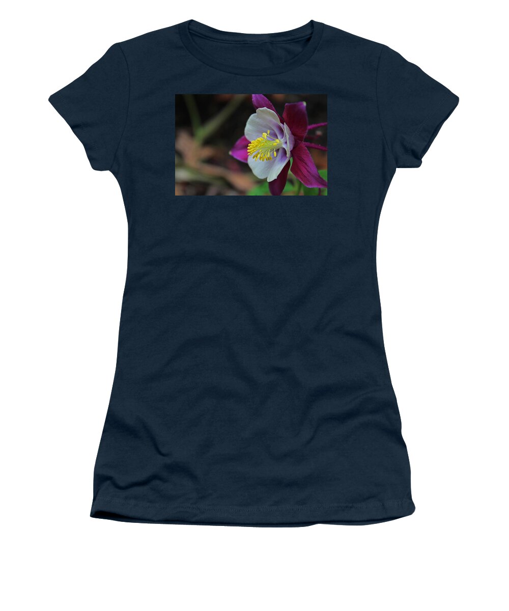 Columbine Women's T-Shirt featuring the photograph Saffron Stamens I by Michiale Schneider