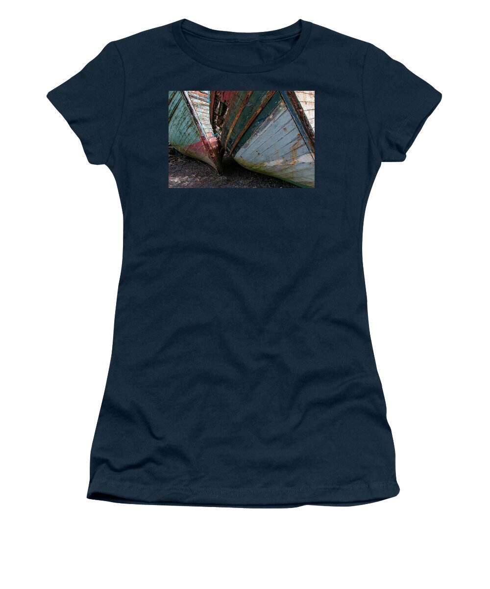 Salen Women's T-Shirt featuring the mixed media Salen Wrecks by Smart Aviation