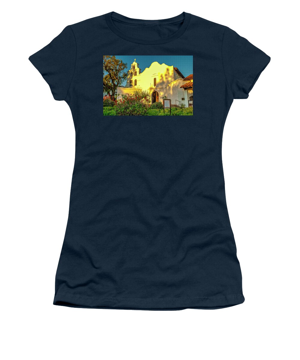 Architecture Women's T-Shirt featuring the photograph San Diego Mission 2 by Donald Pash
