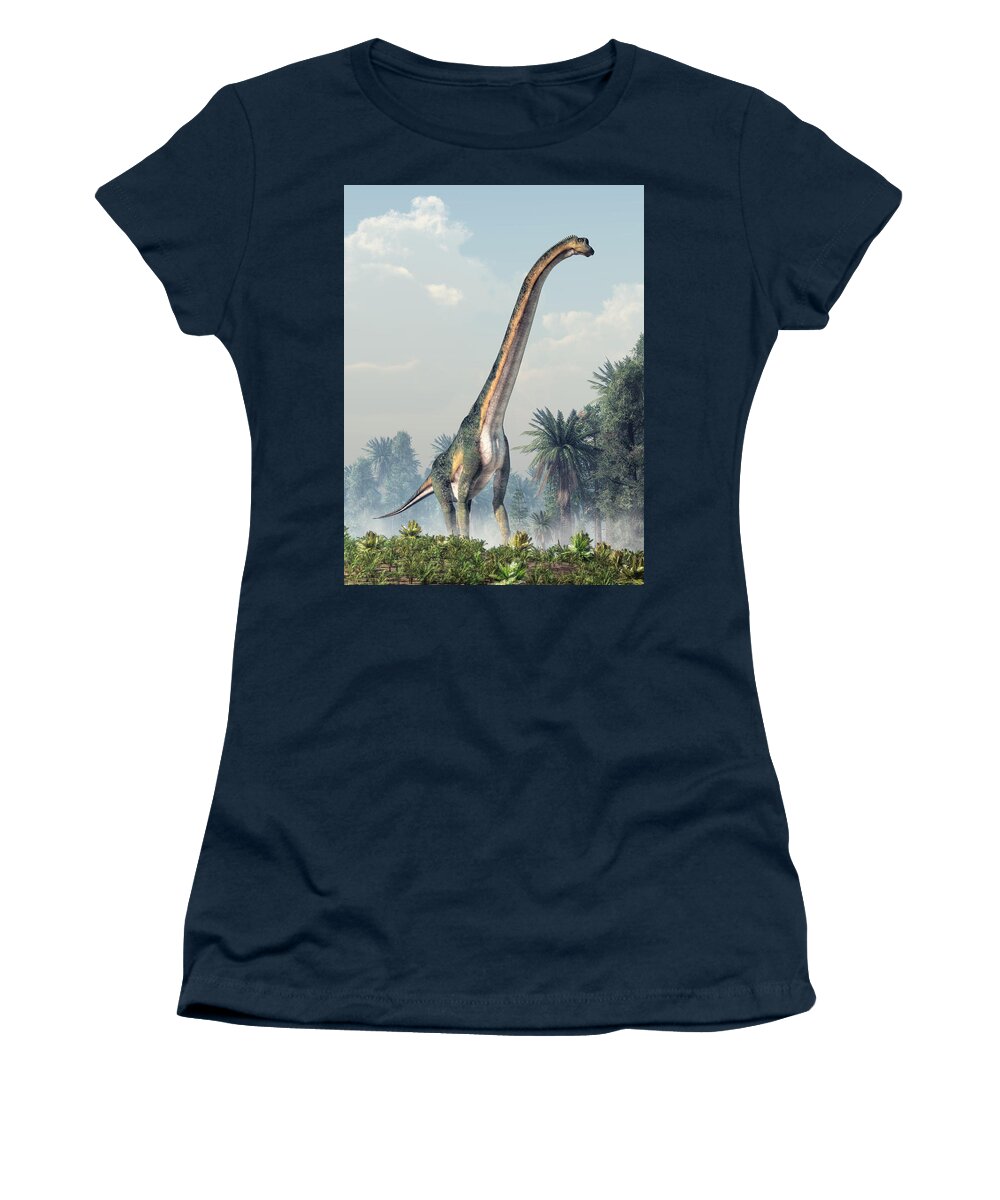 Brachiosaurus Women's T-Shirt featuring the digital art Sauropod by Daniel Eskridge